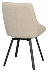 Alison, spisestuestol - lys beige/svart 