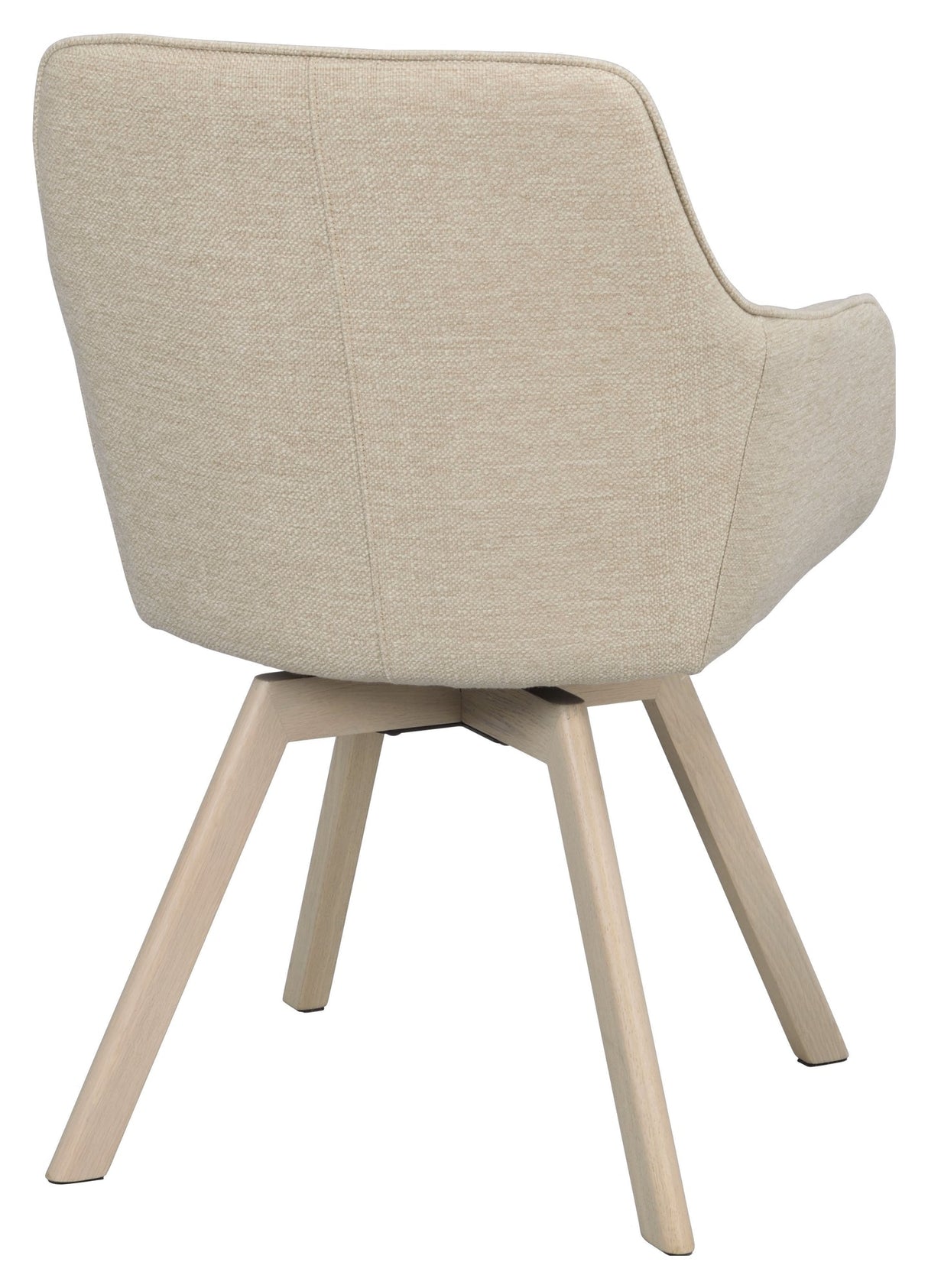 Alison, spisestuestol m/armlener - lys beige/lys eik 