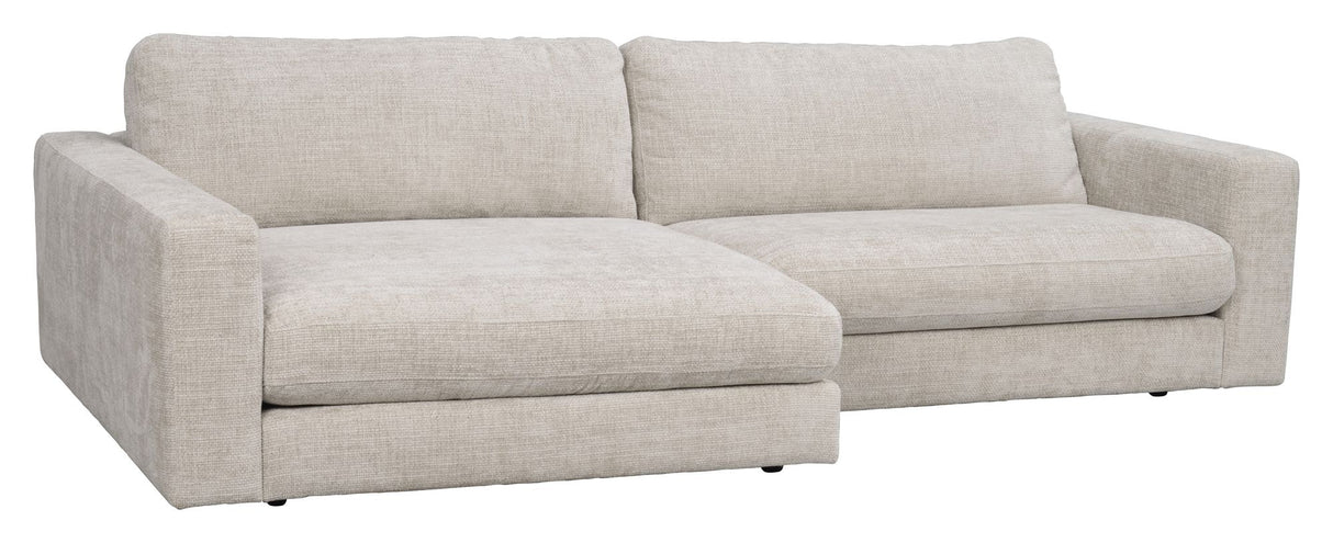 Duncan Sofa 3-seters w. Chaise Longue til venstre, lysegrå stoff