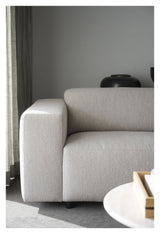 Willard sofa 3-seters, lett beige stoff