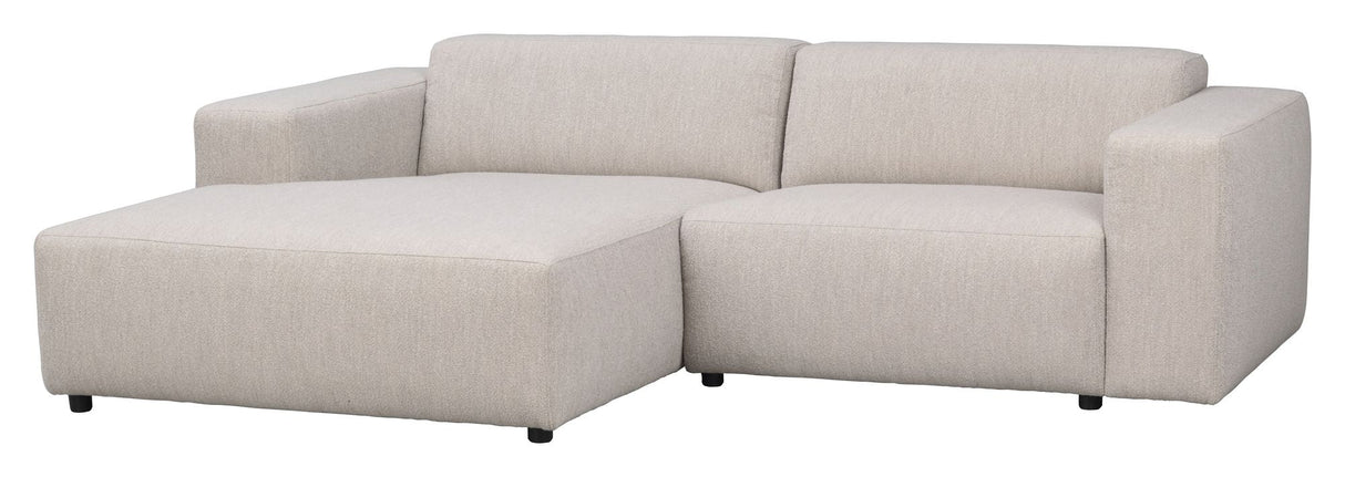 Willard Sofa 3-seters w. sjesel lang, venstre, lett beige stoff