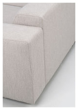 Willard Sofa 3-seters w. sjesel lang, venstre, lett beige stoff