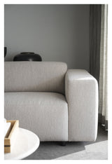 Willard Sofa 3-seters w. sjesel lang, venstre, lett beige stoff