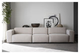 Willard Sofa 4-pers. Lett beige stoff