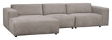 Willard Sofa 4-seters w. Chaise Longue, til venstre, beige stoff