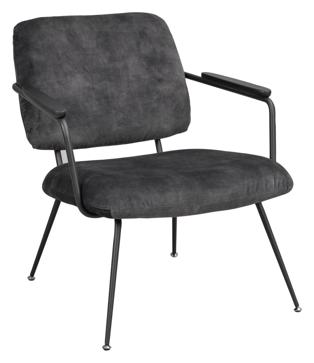 Prescott Lounge Chair Gray Velvet