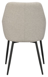 Reily spisestol med armlener, beige/svart