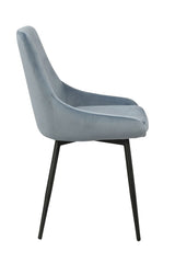 Sierra Dining Chair, Blue Velvet