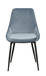 Sierra Dining Chair, Blue Velvet