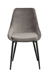 Sierra Dining Chair, Gray Velvet