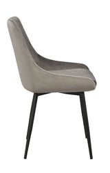 Sierra Dining Chair, Gray Velvet