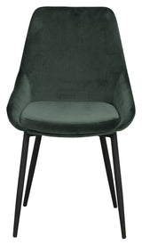 Sierra Dining Chair, Green Velvet