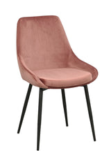 Sierra Dining Chair, Pink Velour