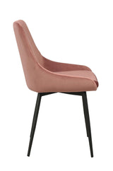 Sierra Dining Chair, Pink Velour