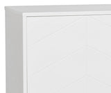 Webster Sideboard, White MDF og Rubber Wood, L.124