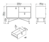 Ry Sideboard - Mat White, B101.8