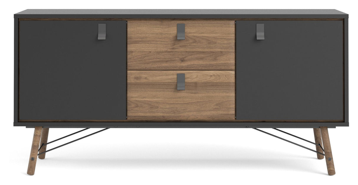 Ry Sideboard - Walnut Look/Mat Black, B150