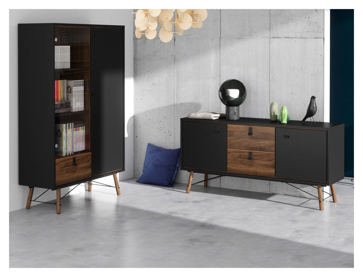 Ry Sideboard - Walnut Look/Mat Black, B150