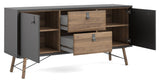 Ry Sideboard - Walnut Look/Mat Black, B150