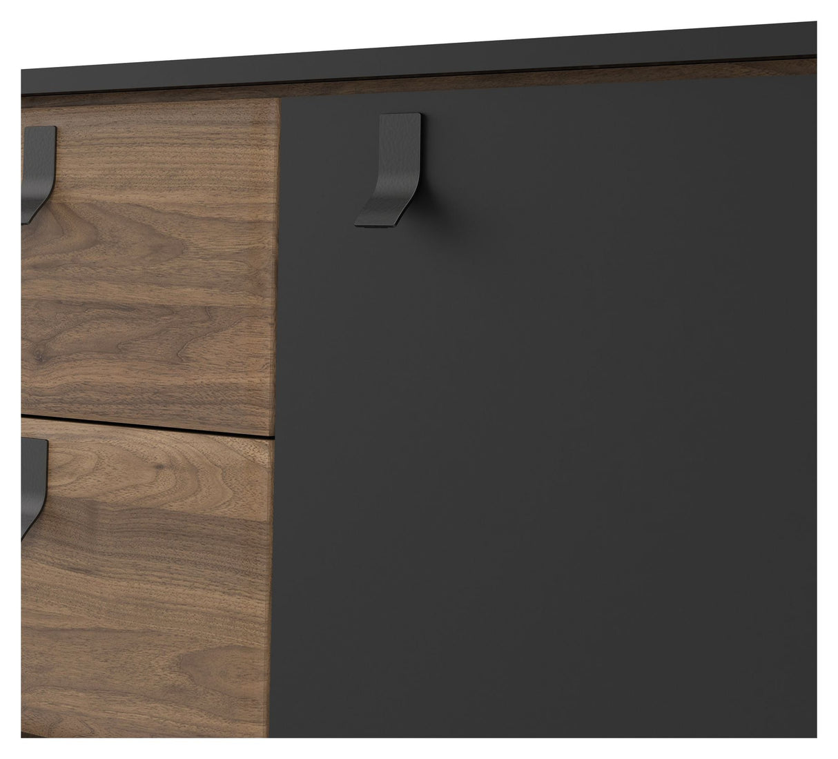 Ry Sideboard - Walnut Look/Mat Black, B150