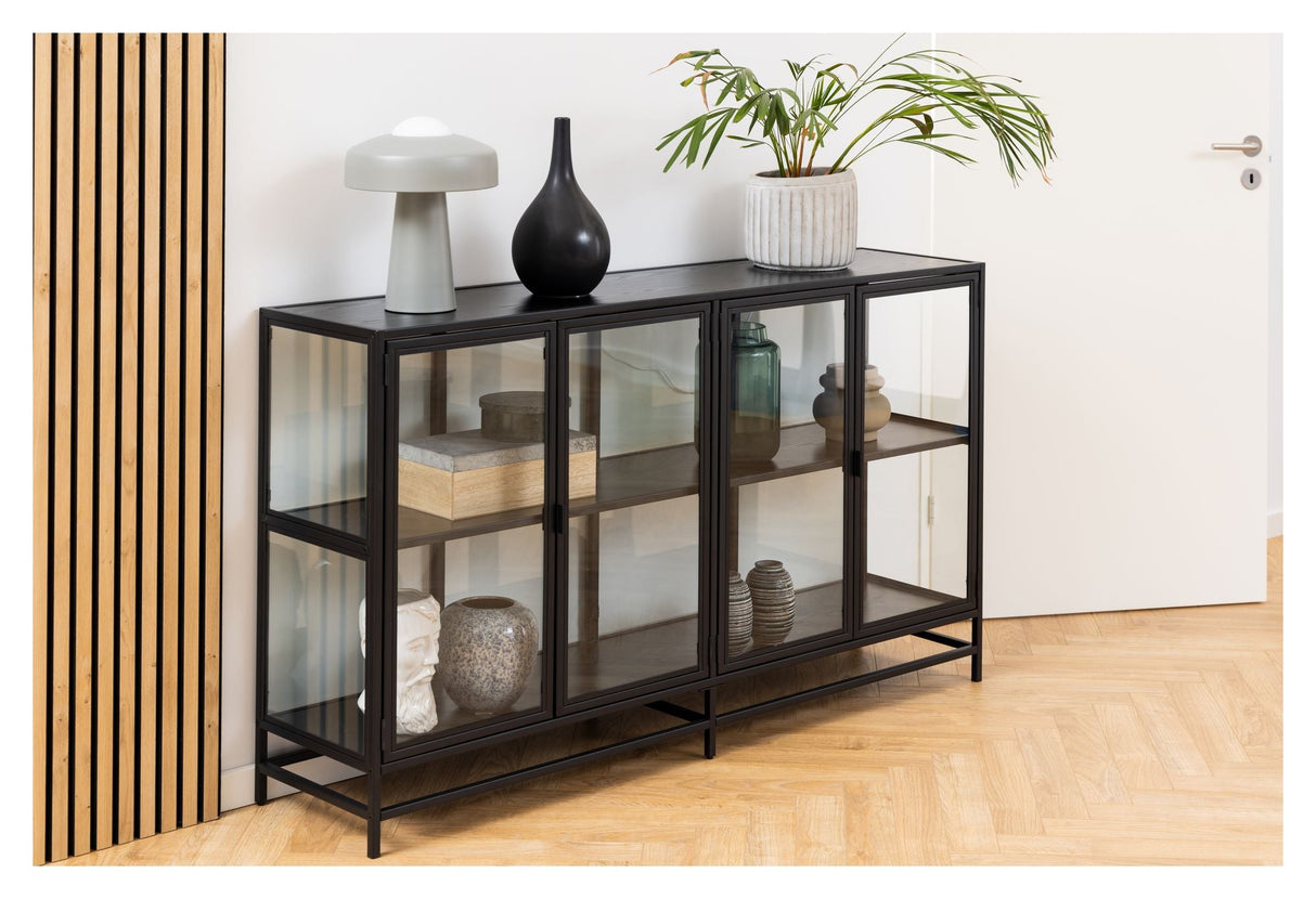 Seaford Vitrine 152x35x86 Black