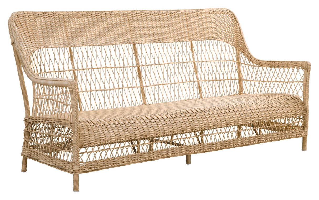 Dawn utvendige 3-er. Wicker Sofa, natur