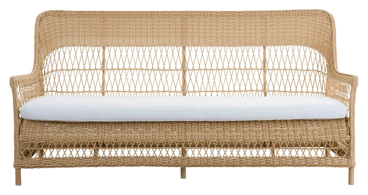 Dawn utvendige 3-er. Wicker Sofa, natur