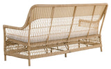 Dawn utvendige 3-er. Wicker Sofa, natur