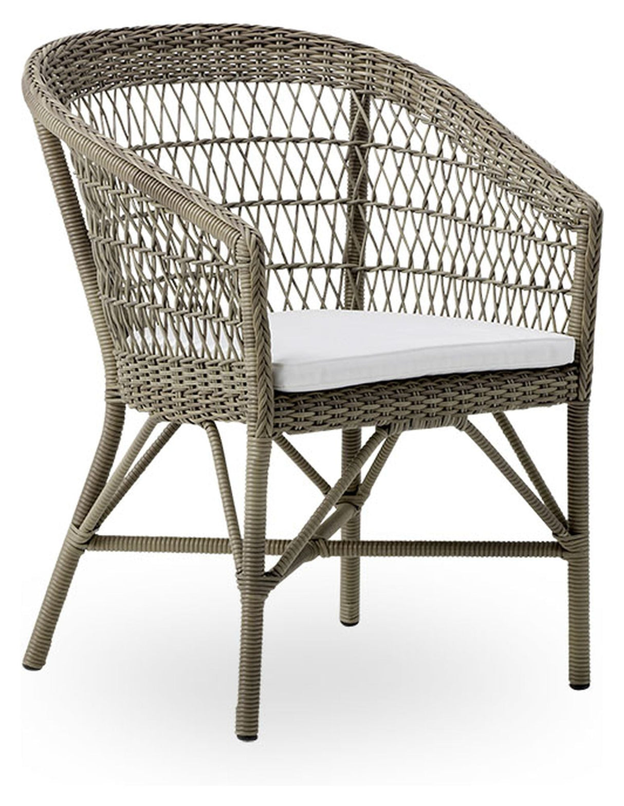 Pute for Emma Wicker Chair, White