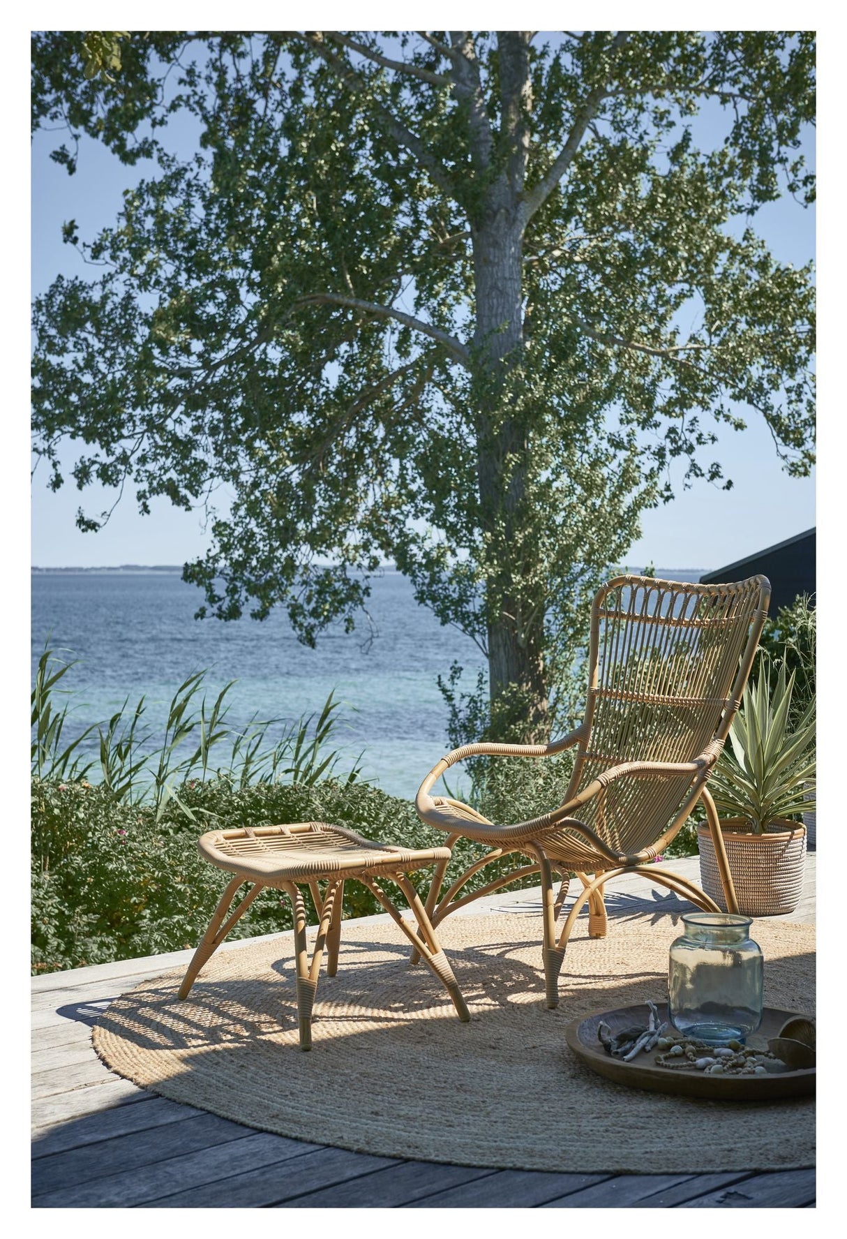 Monet Exterior Lounge Chair, Alu-Rattan