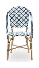 Sofie Café Chair, White m/Sage Green Weave