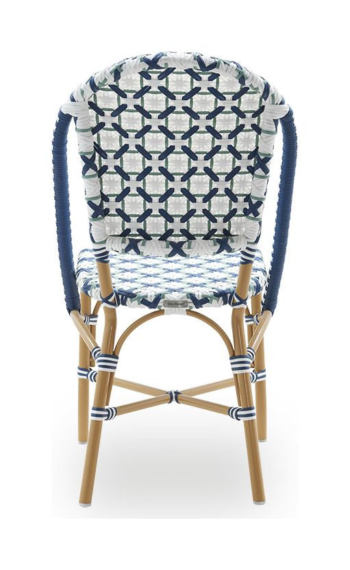 Sofie Café Chair, White m/Sage Green Weave