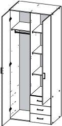 Romgarderobe - hvit