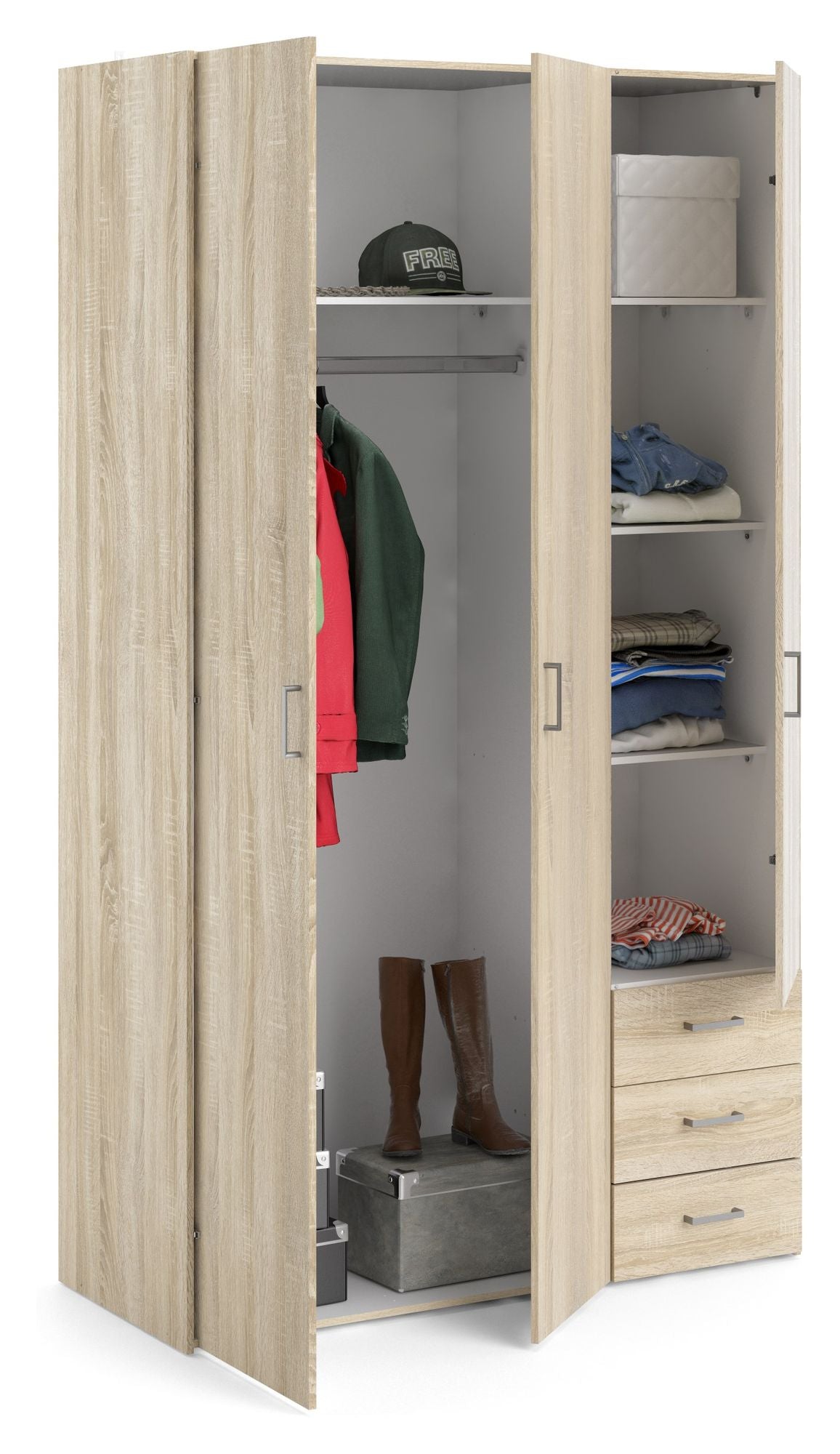 Romgarderobe - lett tre m/skuffer