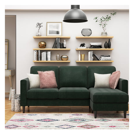 Strummer 3-seters sofa med Chaise Longue, grønn