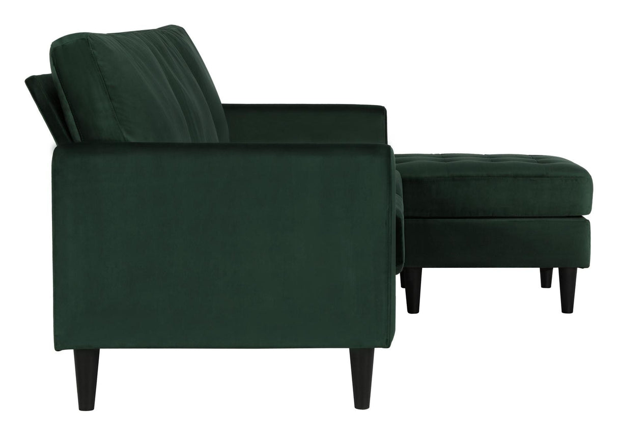 Strummer 3-seters sofa med Chaise Longue, grønn