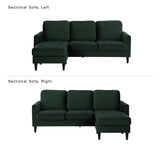 Strummer 3-seters sofa med Chaise Longue, grønn