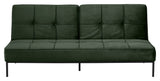 Sweem Sofa Bed, Forest Green Velvet/Black Metal