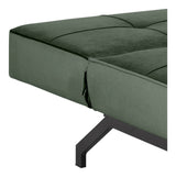 Sweem Sofa Bed, Forest Green Velvet/Black Metal