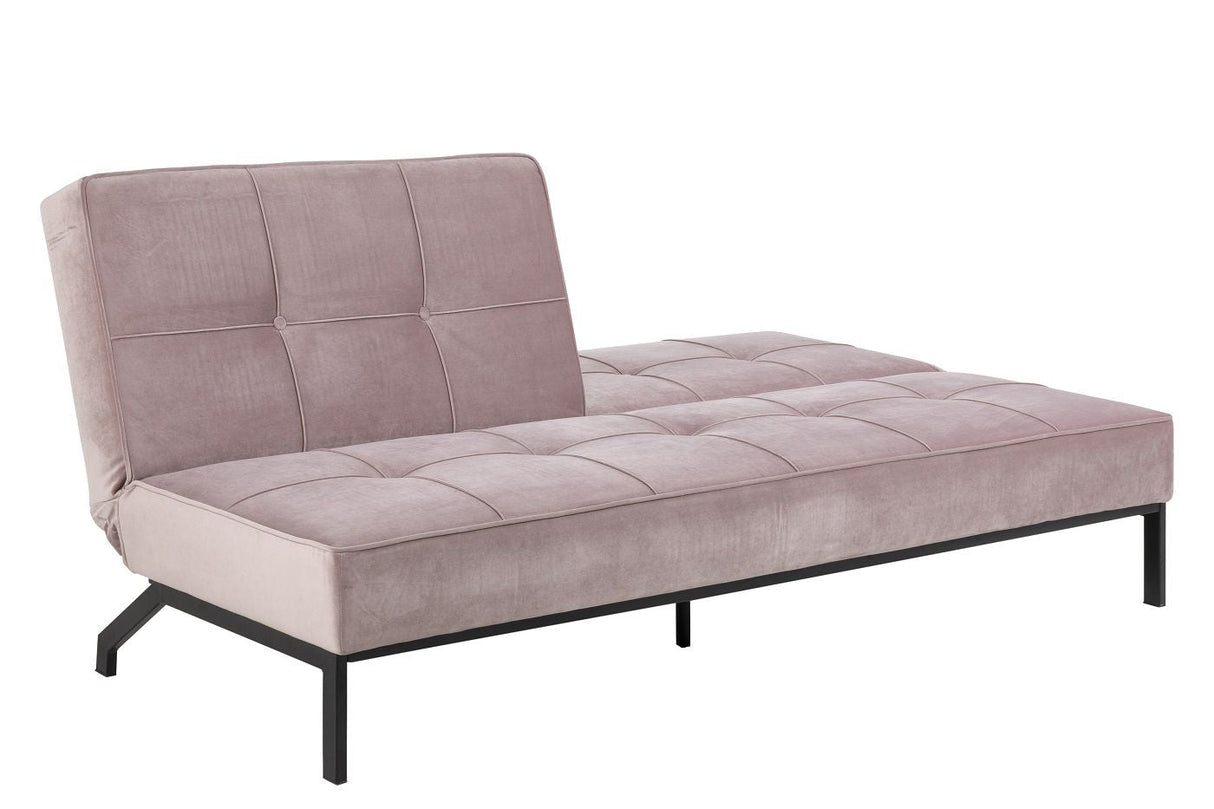 Sweem sofa seng med fløyel, støvete rosa