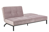 Sweem sofa seng med fløyel, støvete rosa