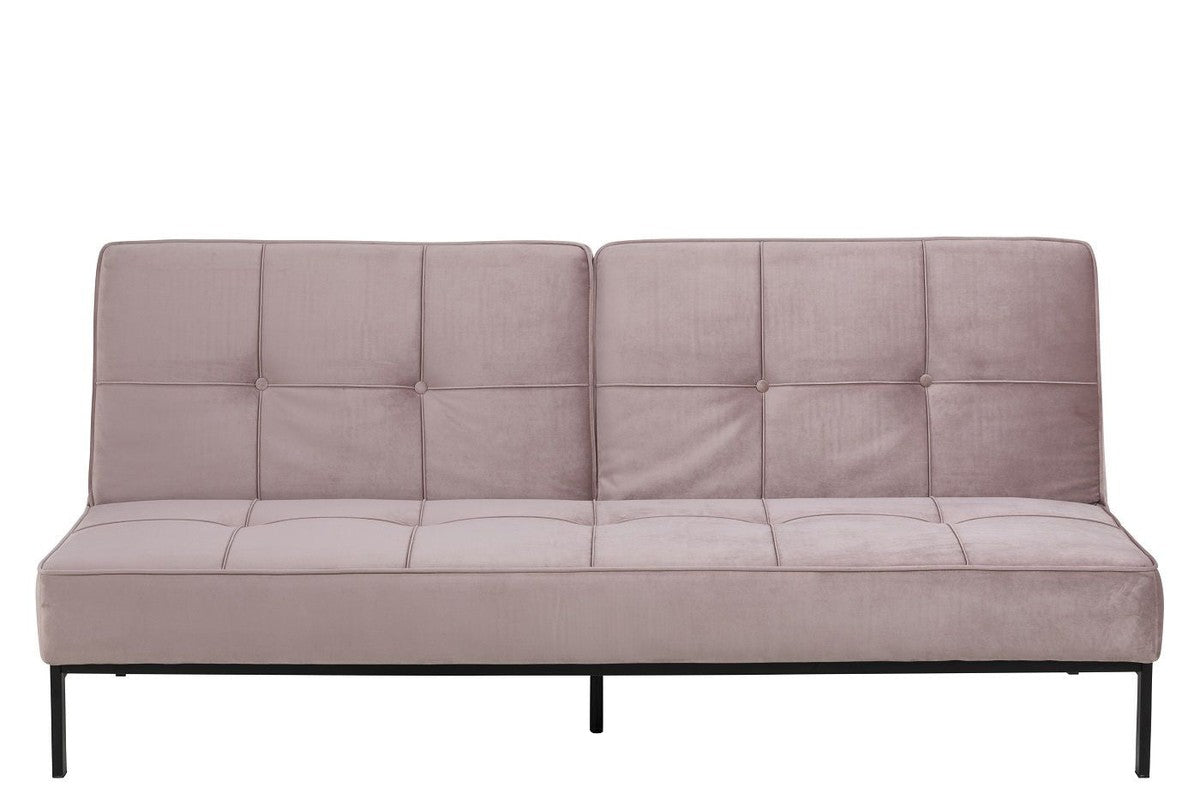 Sweem sofa seng med fløyel, støvete rosa