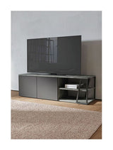 Albi TV -tabell 145, betong/black metal, 145x45x45