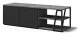 Albi TV -tabell 145, betong/black metal, 145x45x45