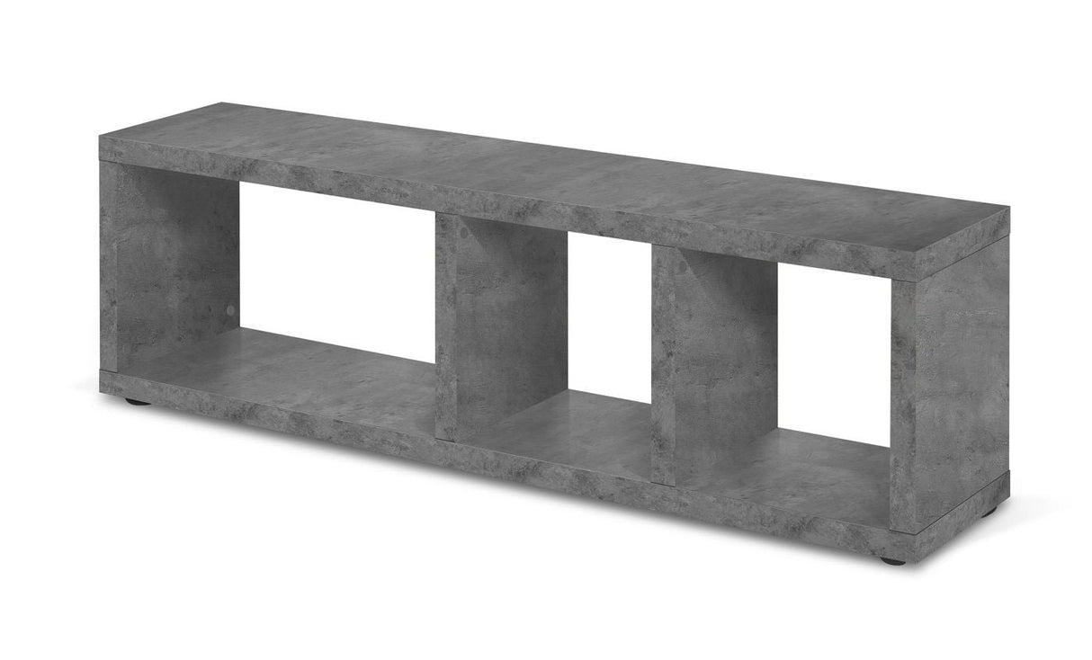 Temahome Berlin TVbord - Dark Concrete Grey Melamine