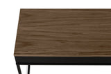 Temahome City Desk 130x50 - valnøtt/svart