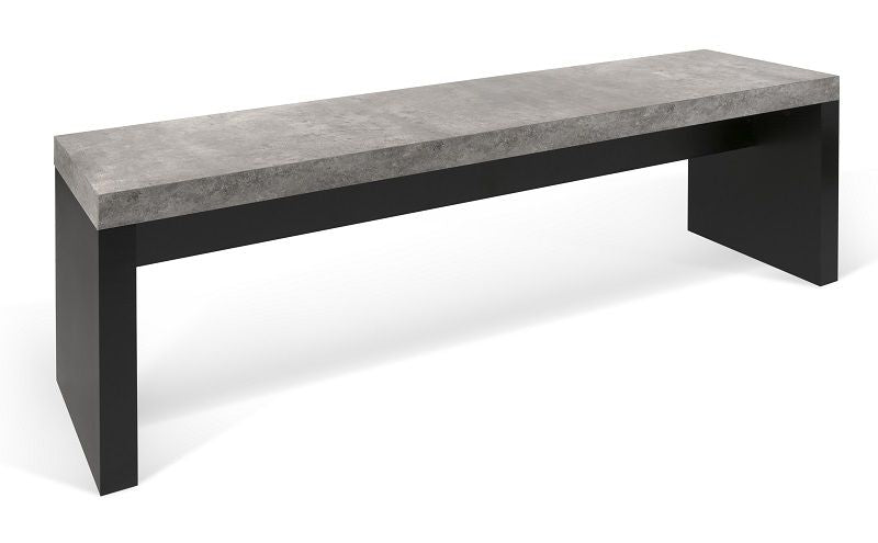 Temahome Detroit Bench - Gray Concrete Look