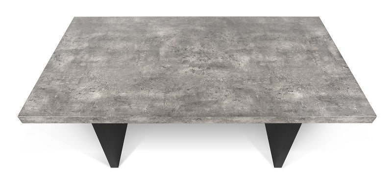 Theme Home Detroit Dining Table - Gray Concrete Look