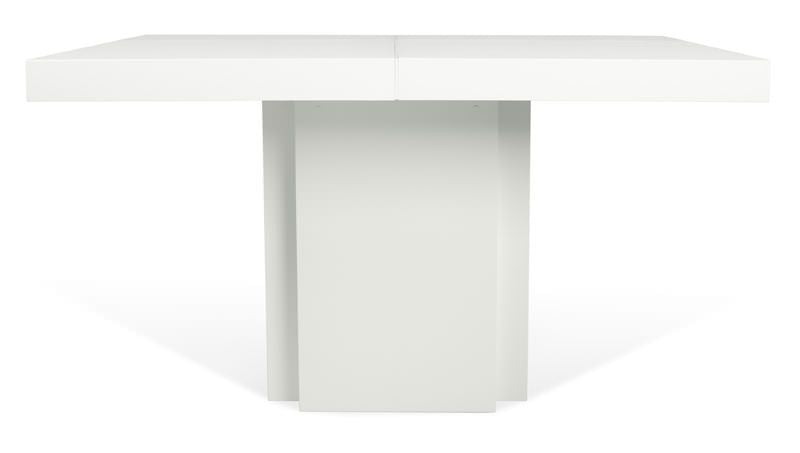 Temahome skumring spisebord - hvitt høyglans 150x150