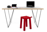 Temahome Flow Desk - Hvit m/svart ramme